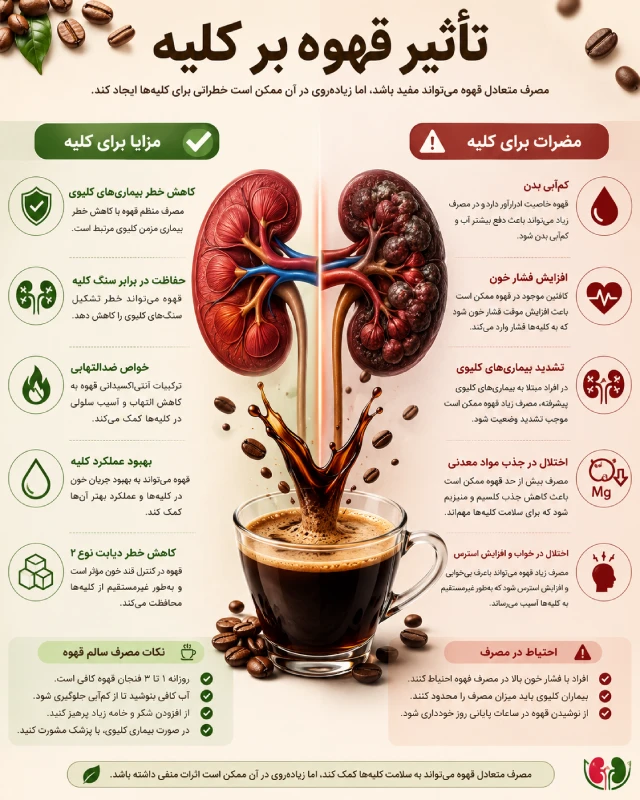 آیا قهوه اسپرسو برای کلیه ضرر دارد